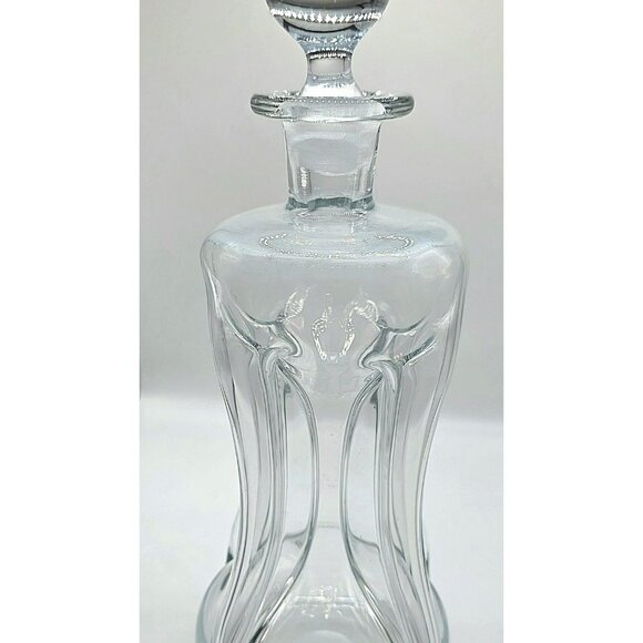 VTG Holmegaard Kluk Alcohol Decanter Danish Stopper Pinch Art Glass Blue Tint - Picture 6 of 15